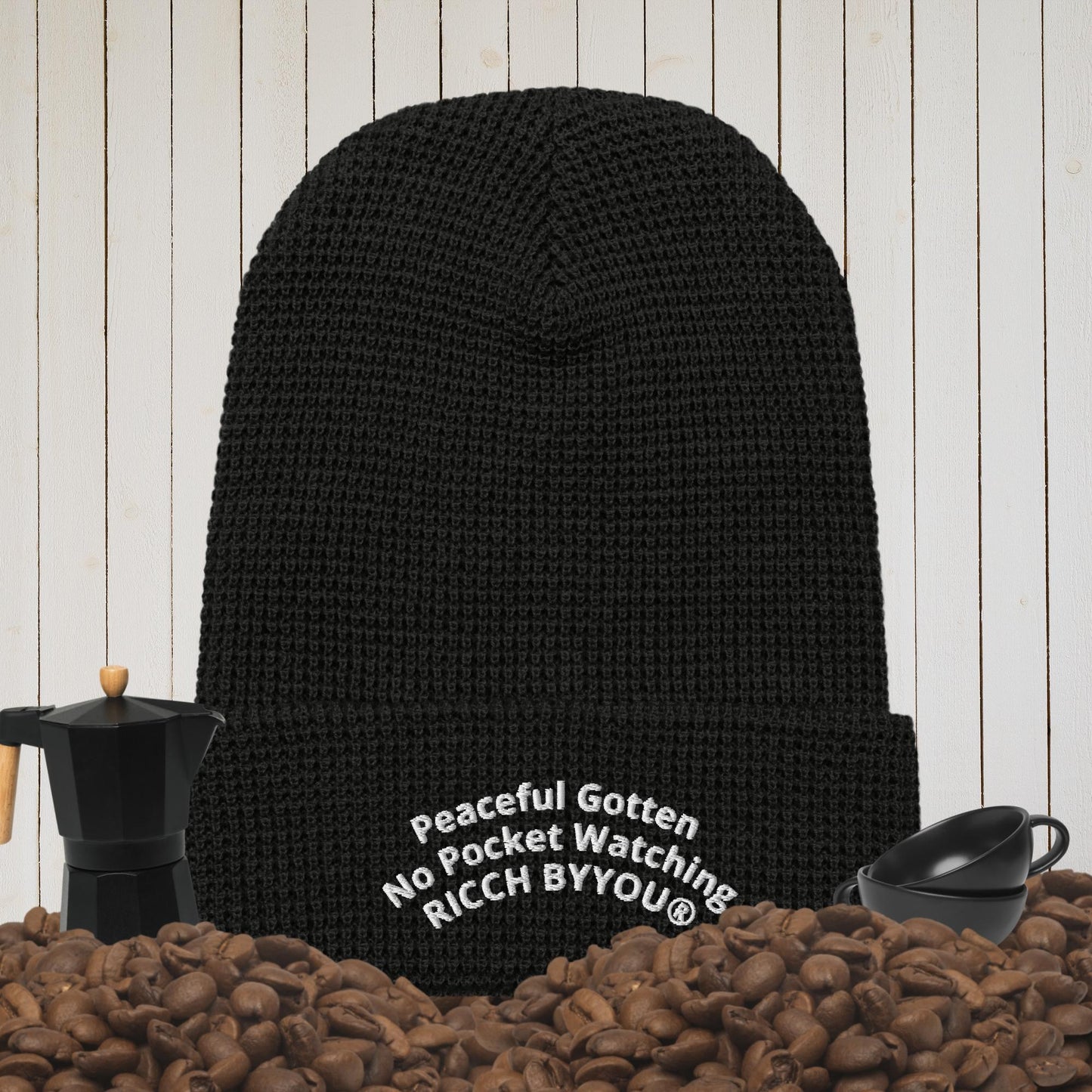 Waffle beanie | Peaceful Pockets RICCH BYYOU BEANIE HAT