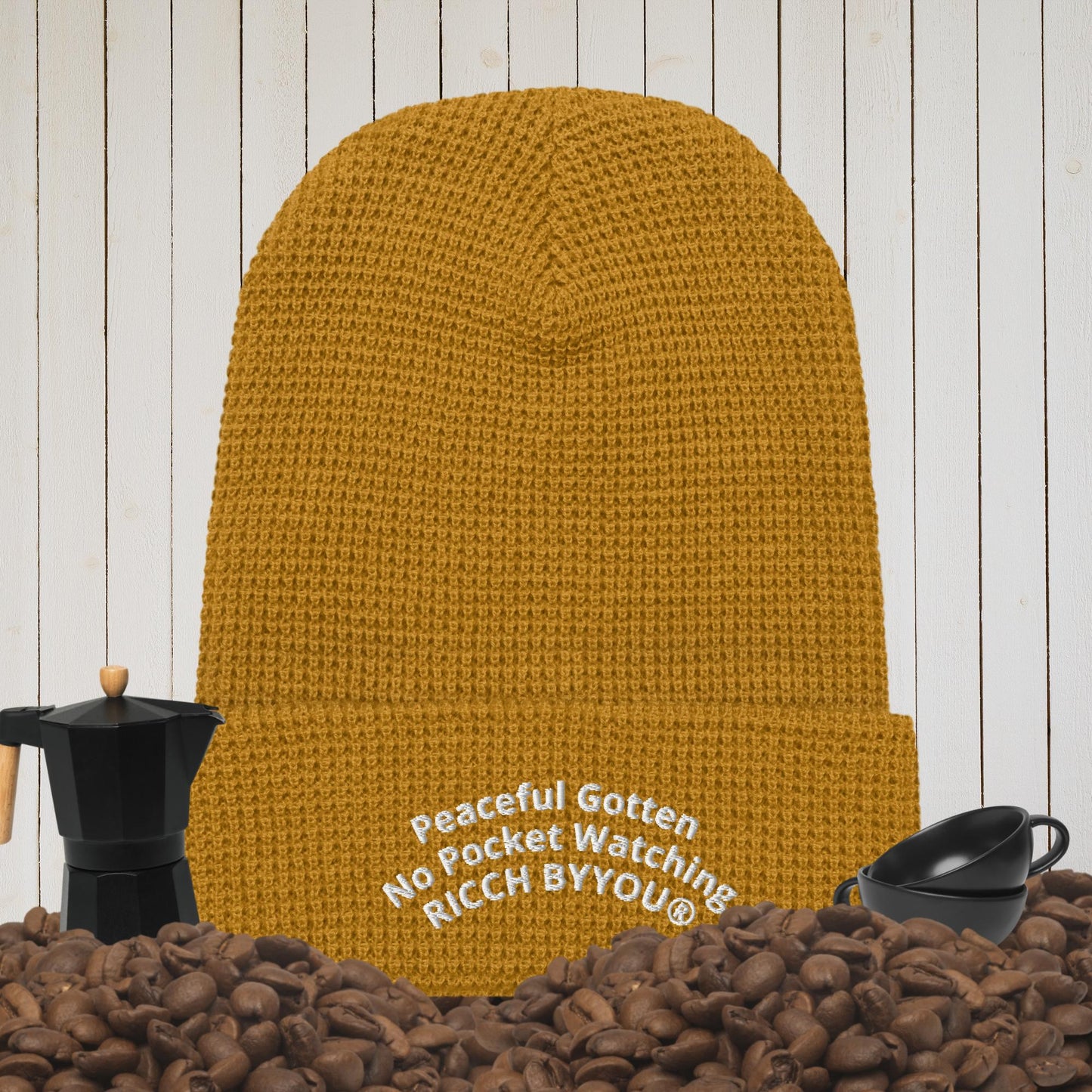 Waffle beanie | Peaceful Pockets RICCH BYYOU BEANIE HAT