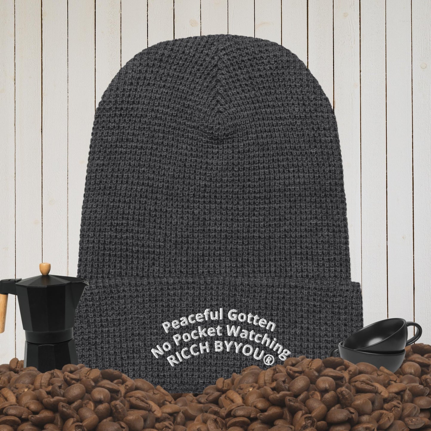Waffle beanie | Peaceful Pockets RICCH BYYOU BEANIE HAT