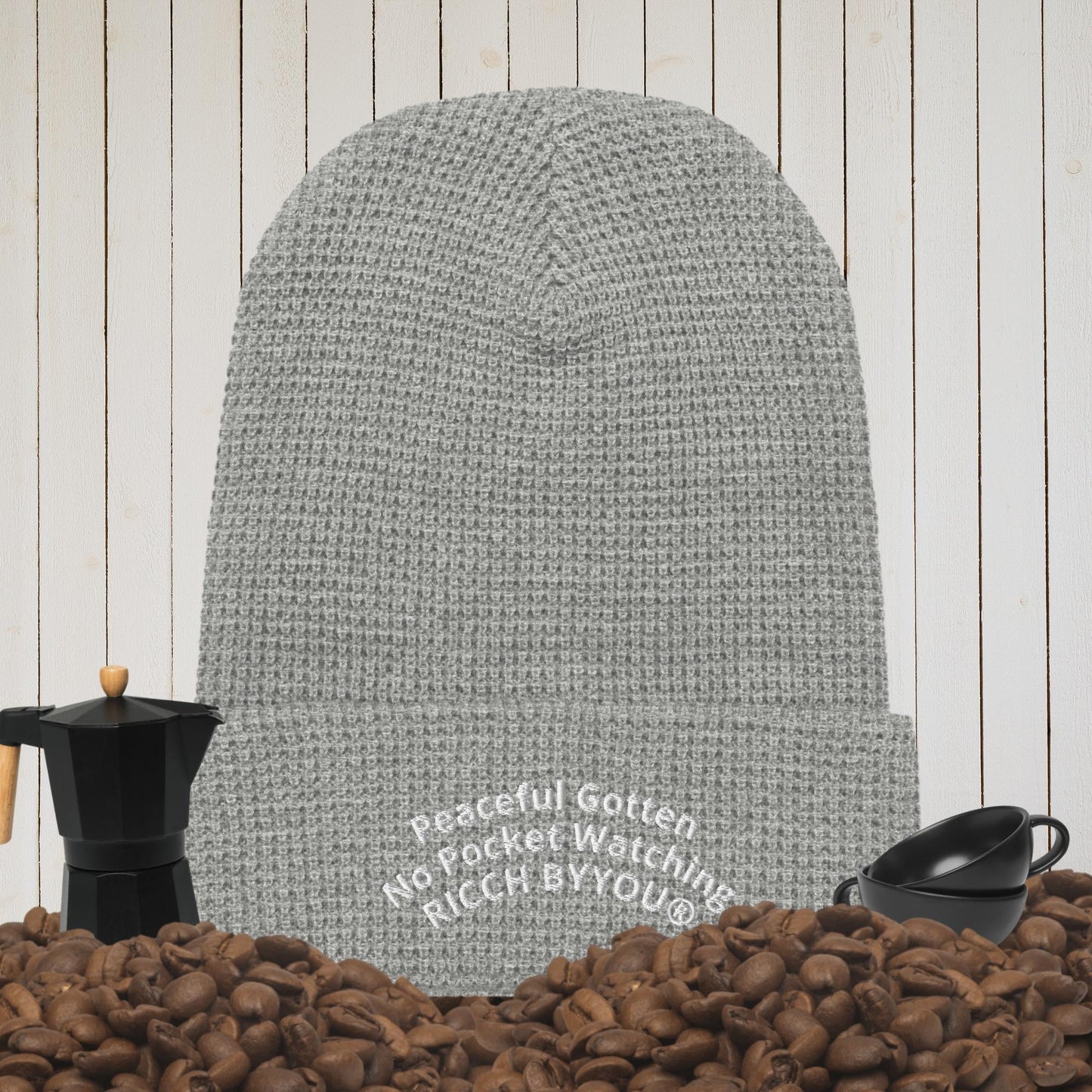 Waffle beanie | Peaceful Pockets RICCH BYYOU BEANIE HAT