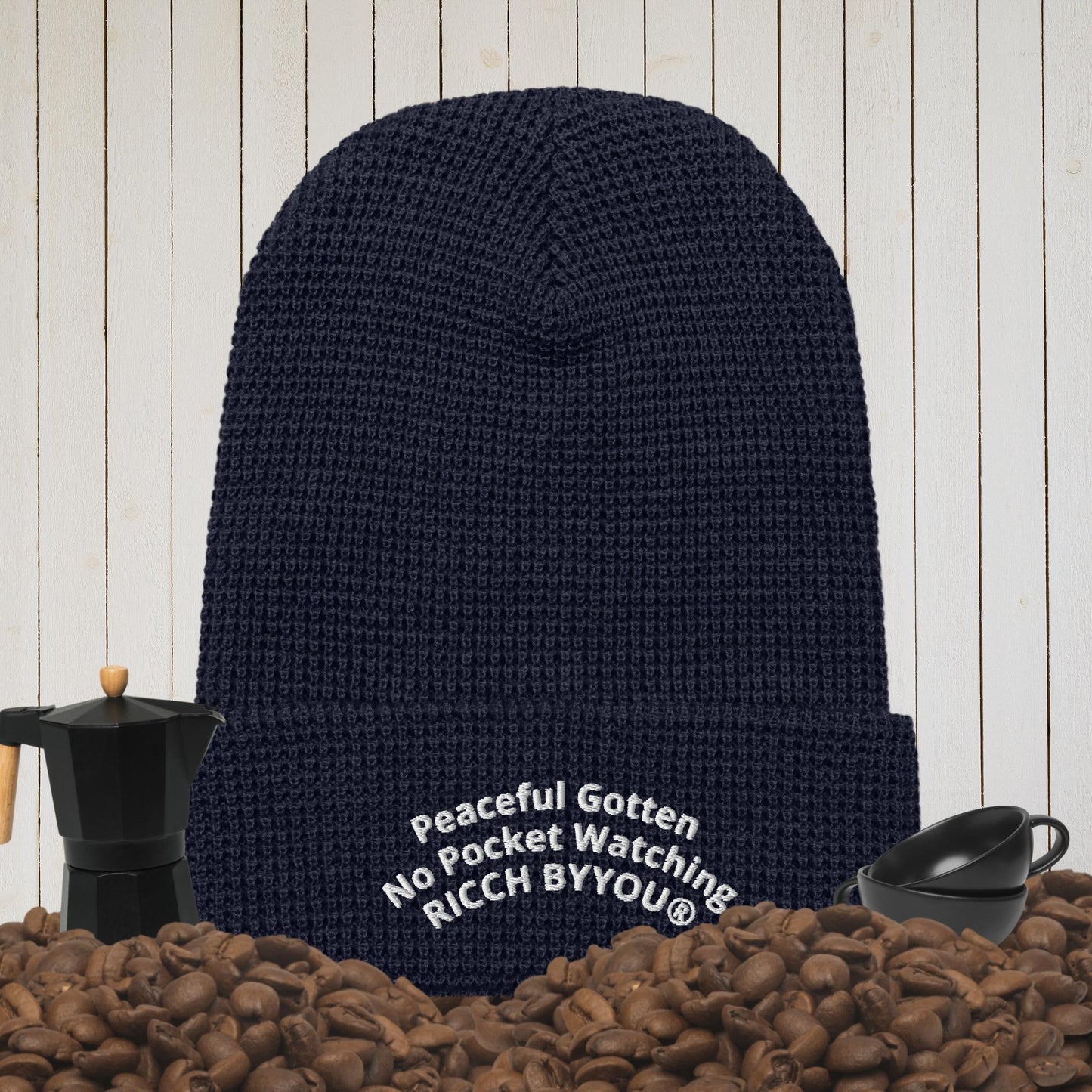 Waffle beanie | Peaceful Pockets RICCH BYYOU BEANIE HAT