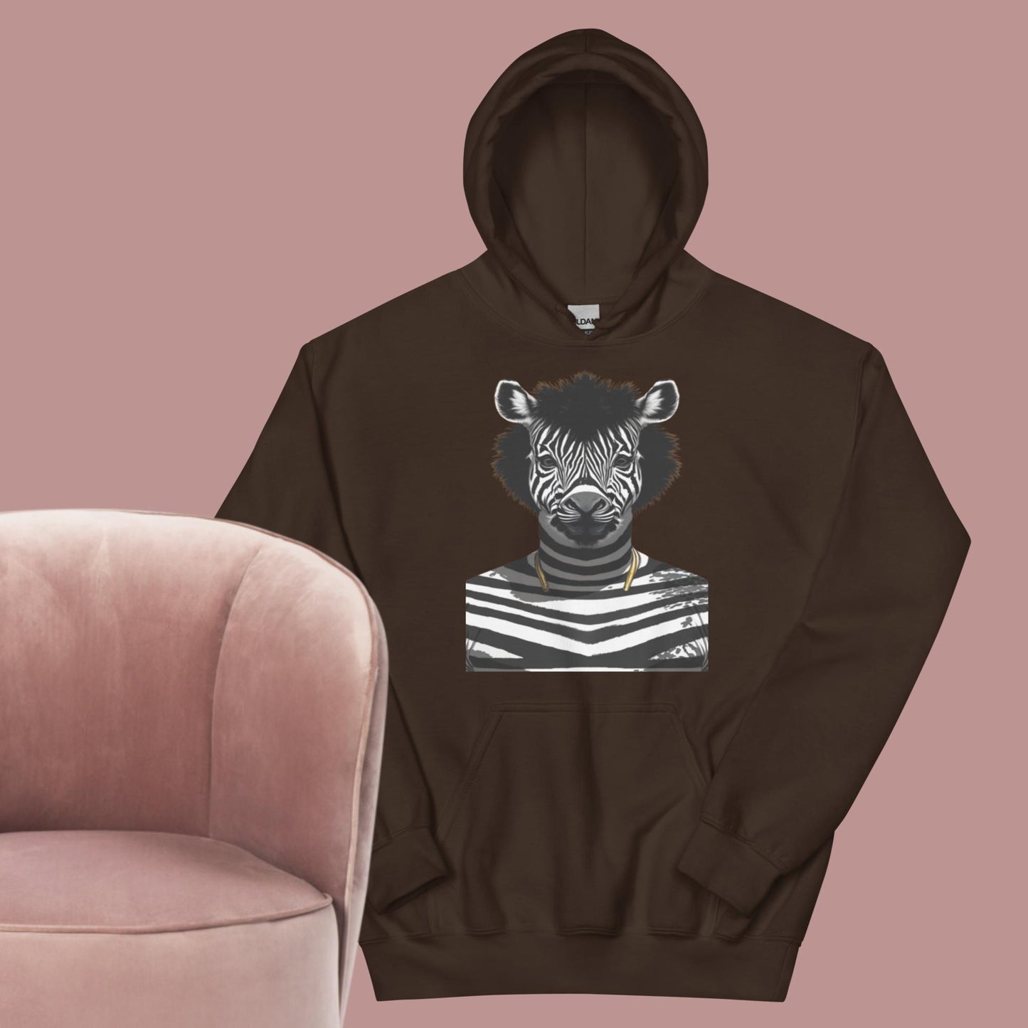 Unisex Hoodie LUX PLAIN RICCH BYYOU ZEBRA LOGO HOODIE