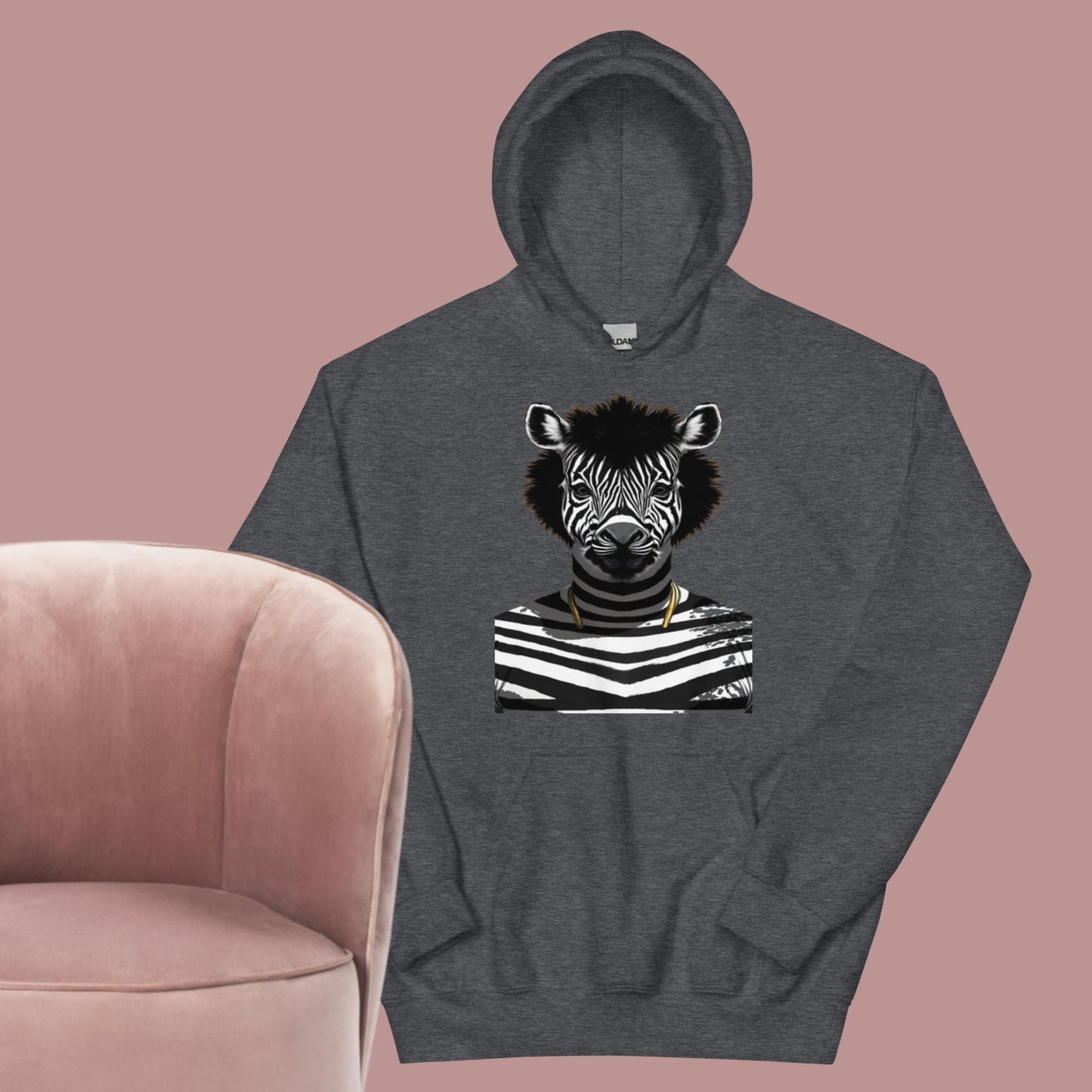 Unisex Hoodie LUX PLAIN RICCH BYYOU ZEBRA LOGO HOODIE