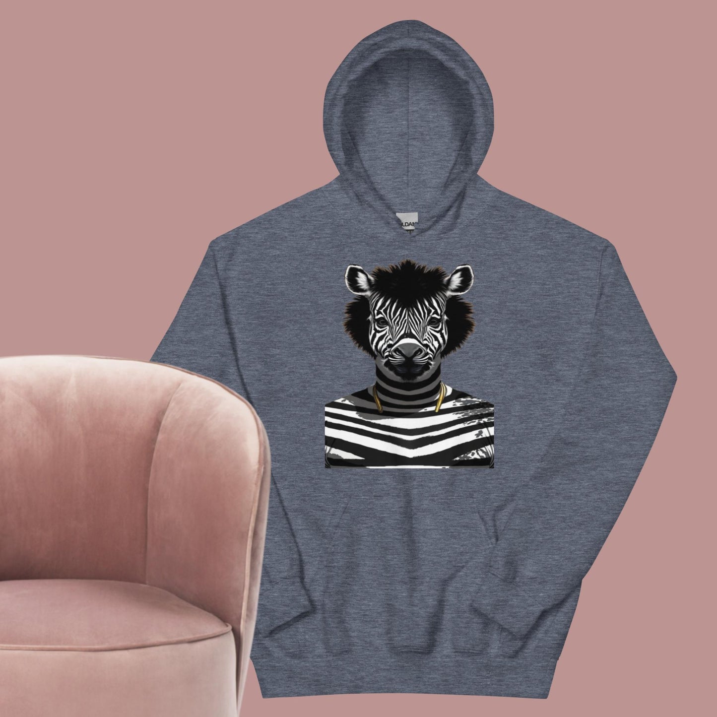 Unisex Hoodie LUX PLAIN RICCH BYYOU ZEBRA LOGO HOODIE