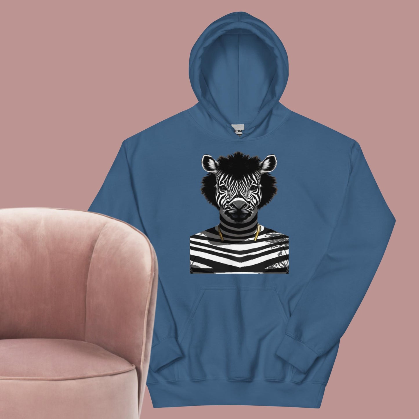Unisex Hoodie LUX PLAIN RICCH BYYOU ZEBRA LOGO HOODIE