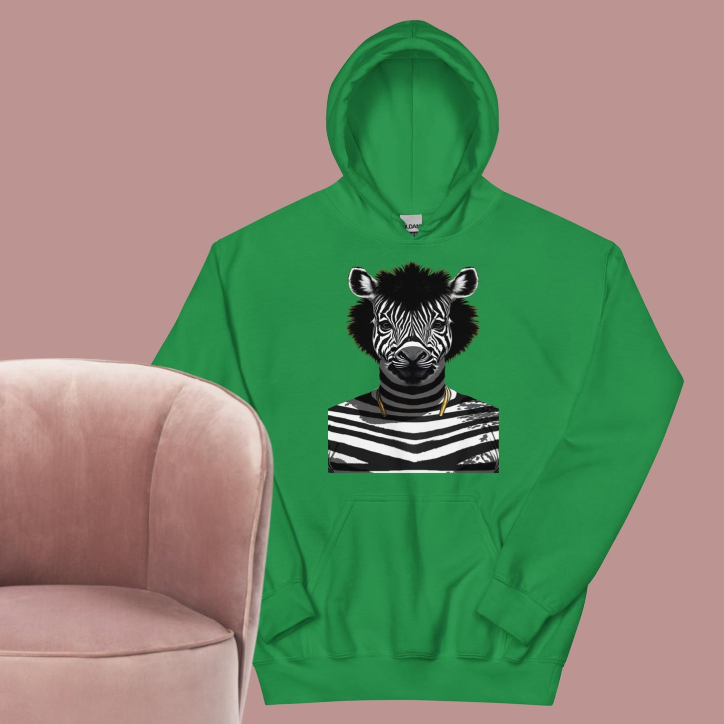 Unisex Hoodie LUX PLAIN RICCH BYYOU ZEBRA LOGO HOODIE