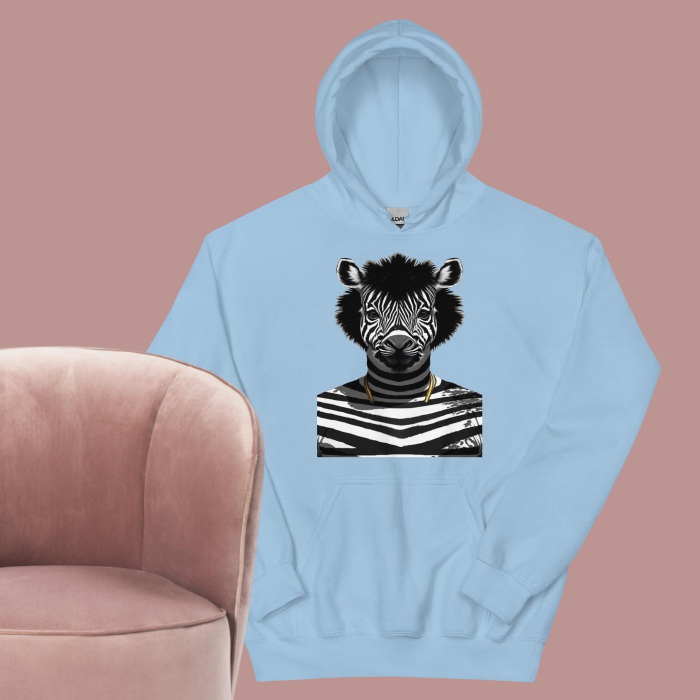 Unisex Hoodie LUX PLAIN RICCH BYYOU ZEBRA LOGO HOODIE