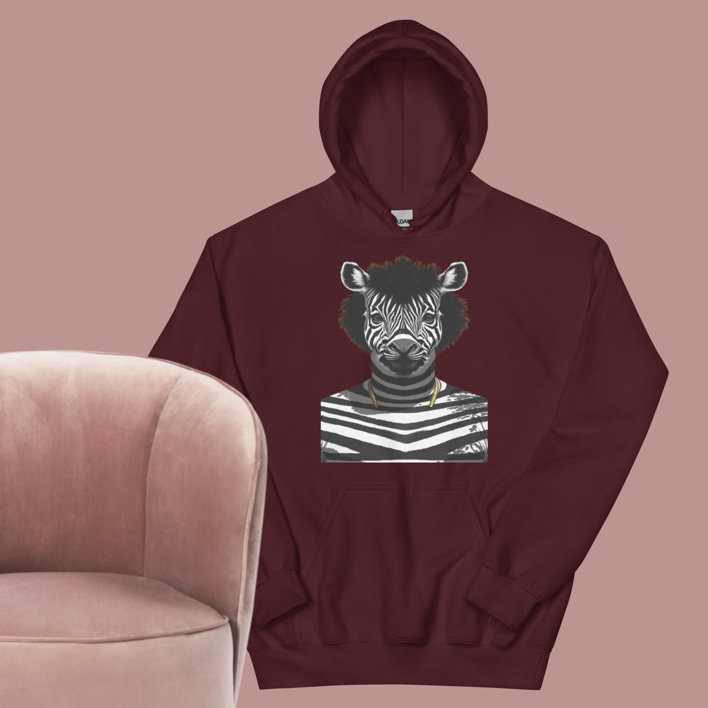 Unisex Hoodie LUX PLAIN RICCH BYYOU ZEBRA LOGO HOODIE