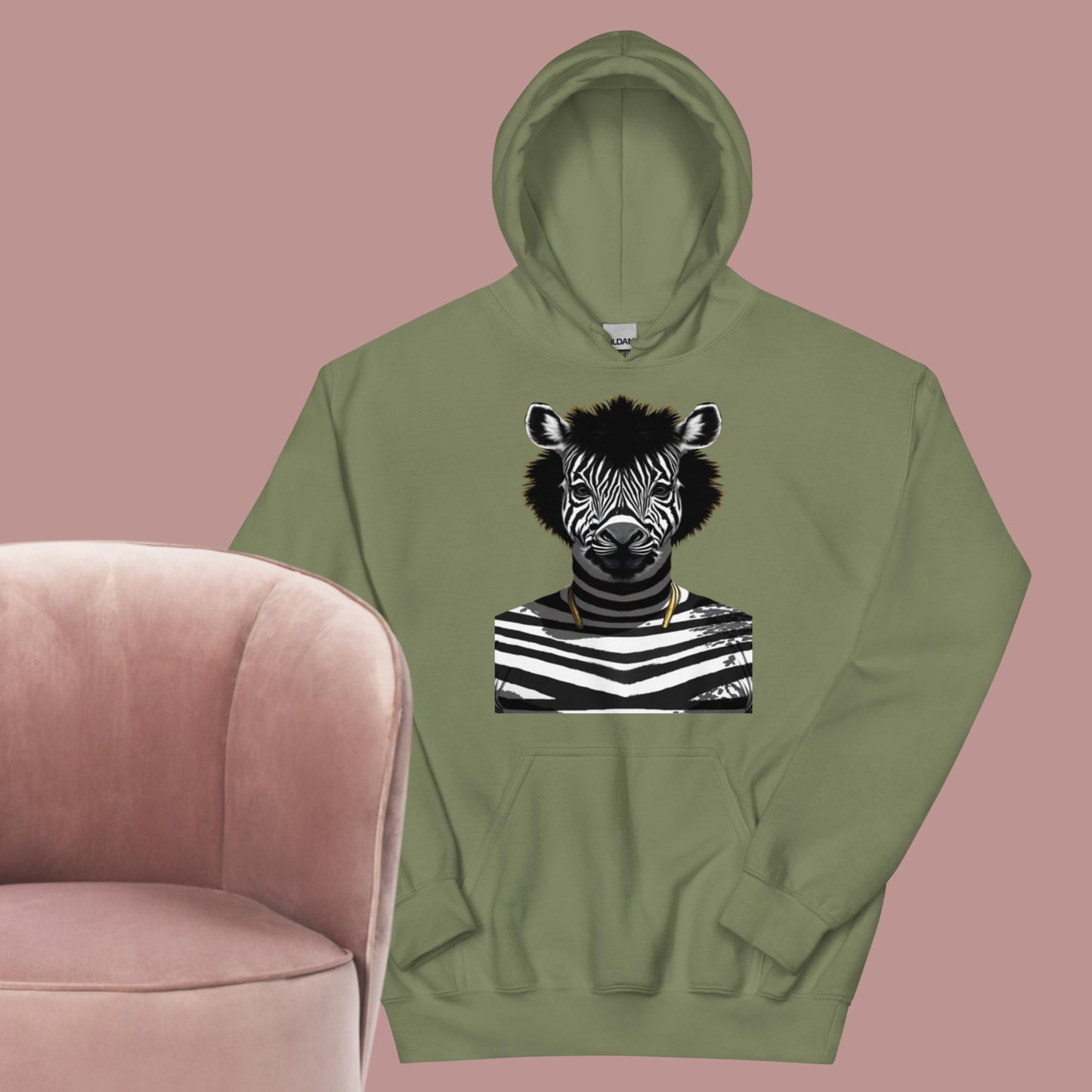 Unisex Hoodie LUX PLAIN RICCH BYYOU ZEBRA LOGO HOODIE