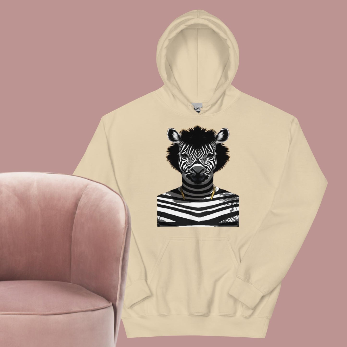 Unisex Hoodie LUX PLAIN RICCH BYYOU ZEBRA LOGO HOODIE