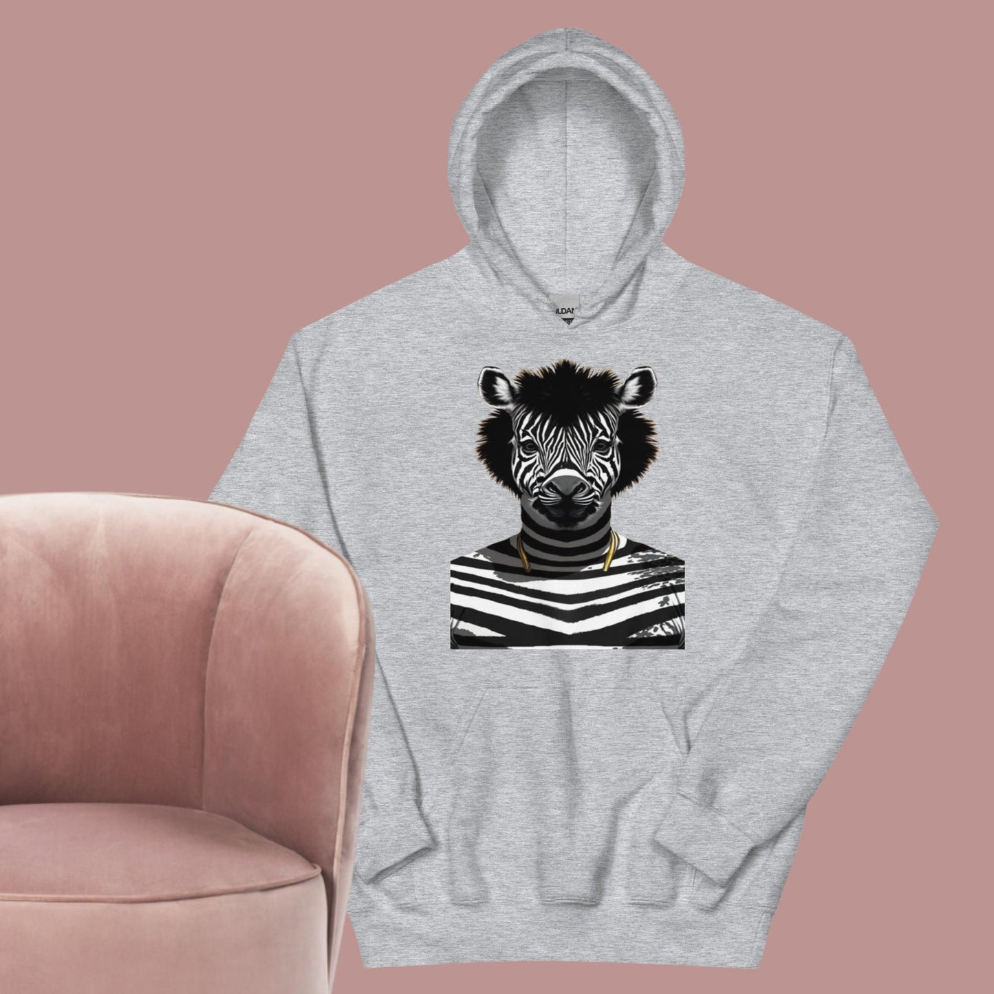 Unisex Hoodie LUX PLAIN RICCH BYYOU ZEBRA LOGO HOODIE